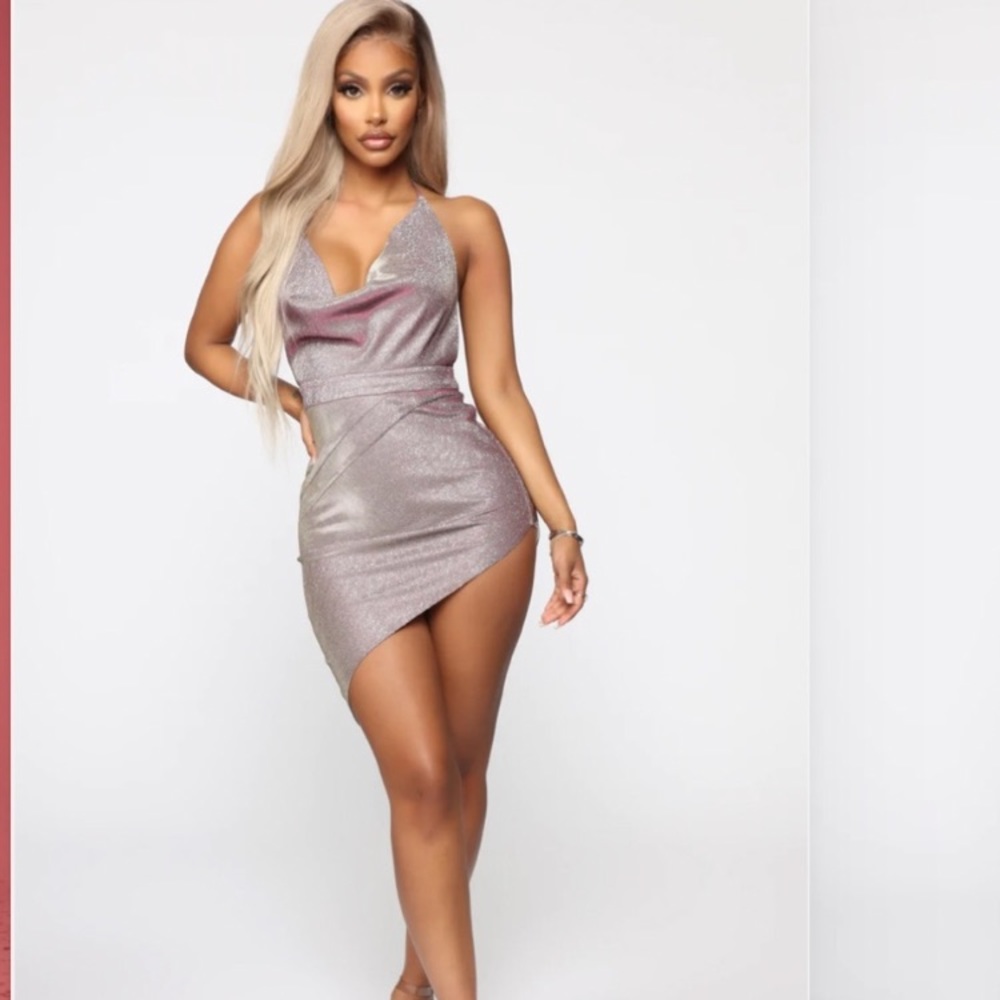 Shimmering silver mini dress NWT  Great for CHRISTMAS